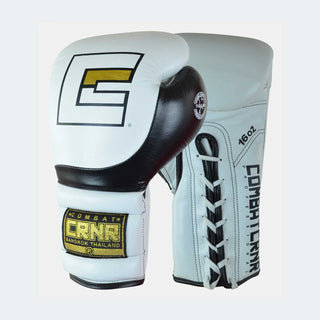 HMIT Lace Up Sparring Gloves - White