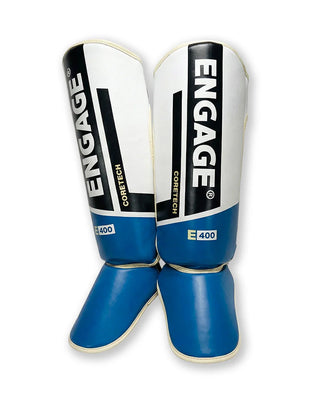 Engage E-series Shin Guards Blue/White