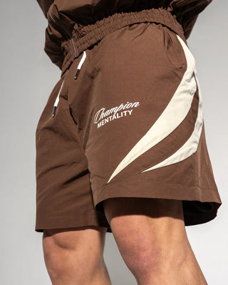 Engage "Champion Mentality" Track Shorts Brown